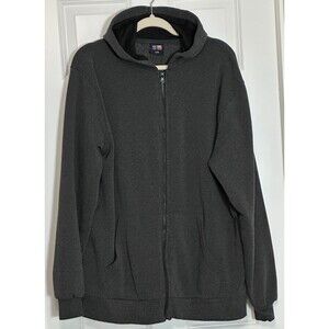 Phat Farm Hoodie Full Zip Jacket Men's L Gray Hip Hop Y2K Streetwear